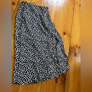 Abercrombie & Fitch Printed Midi Skirt With Slit XXS